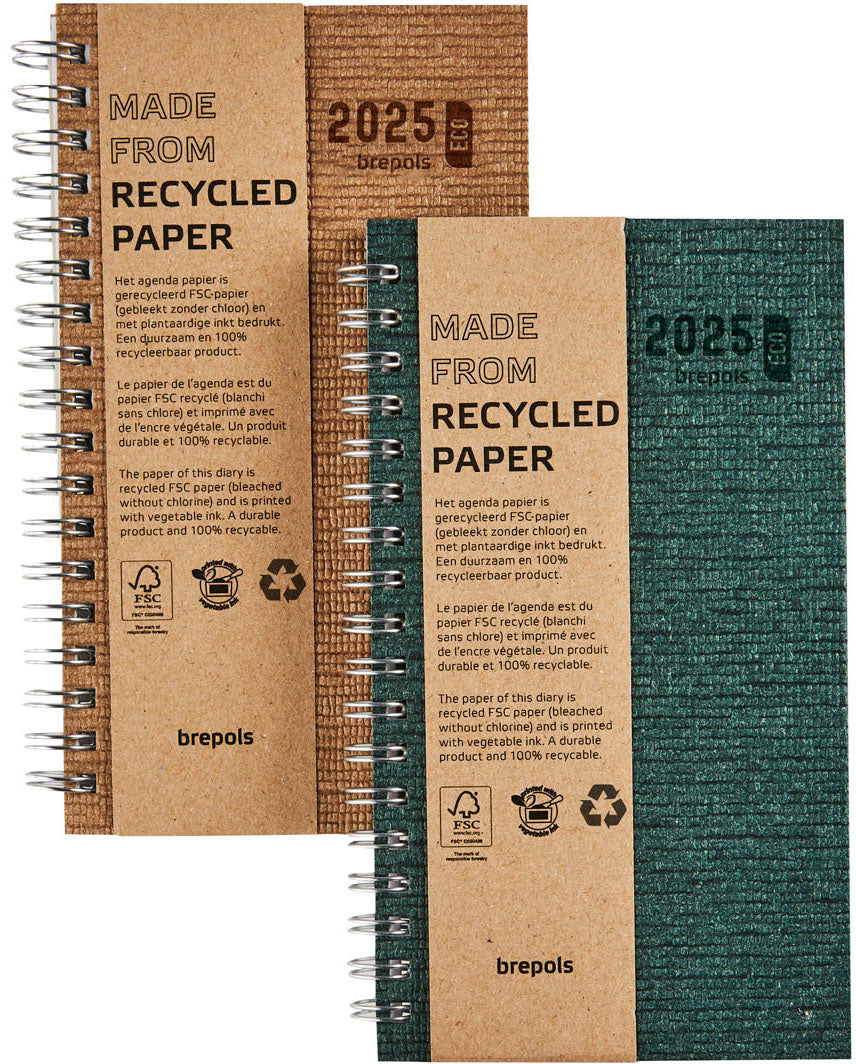 BREPOLS Agenda Ecorama 780 Kazar 2025 0.780.0685 1W/2S ass. 9x16cm