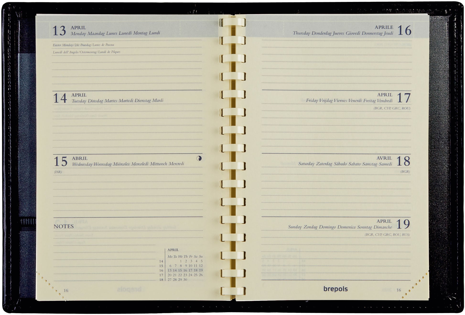 BREPOLS Agenda Delta Genova 2025 0.834.2051 1W/2S blau 8.1x12cm