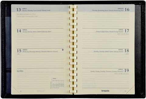 BREPOLS Agenda Delta Genova 2025 0.834.2051 1W/2S blau 8.1x12cm