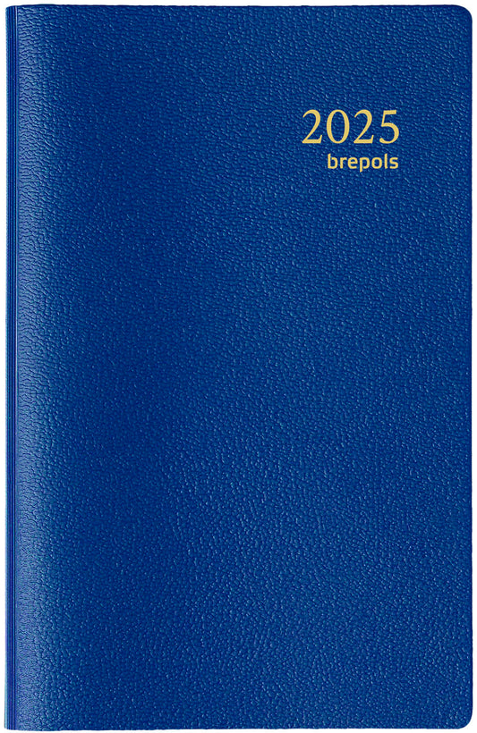 BREPOLS Agenda Delta Genova 2025 0.834.2051 1W/2S blau 8.1x12cm