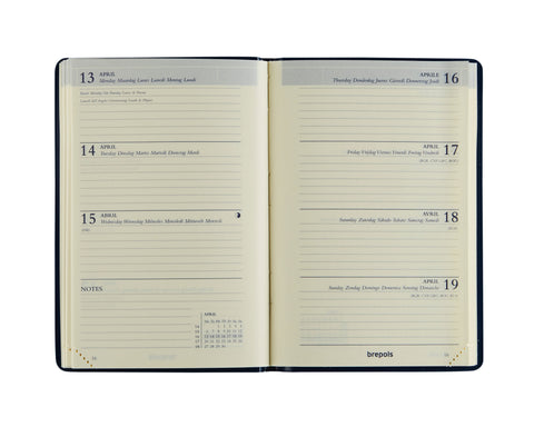 BREPOLS Agenda Delta 834 Seta 2025 0.834.2120 1W/2S schwarz 8.1x12.5cm