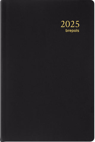 BREPOLS Agenda Delta 834 Seta 2025 0.834.2120 1W/2S schwarz 8.1x12.5cm