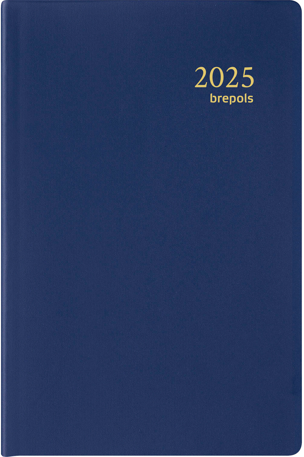 BREPOLS Agenda Delta Seta 2025 0.834.2120 1W/2S blau 8.1x12cm