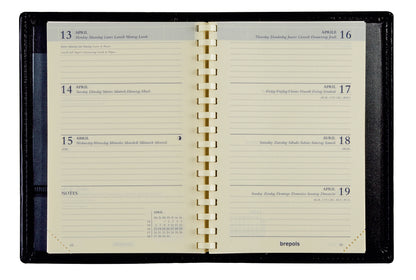 BREPOLS Agenda Delta Kul.Palermo 2025 0.834.3302 1W/2S schwarz 8.1x12cm