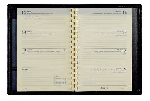 BREPOLS Agenda Delta Kul.Palermo 2025 0.834.3302 1W/2S schwarz 8.1x12cm