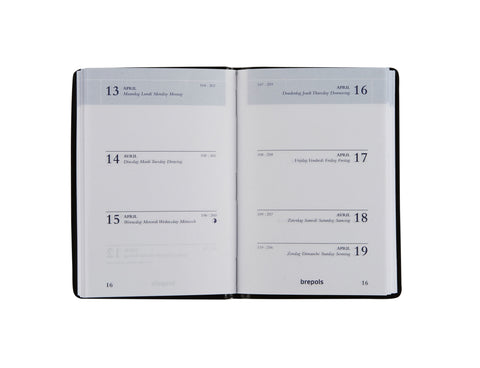 BREPOLS Agenda Armada 931 Seta 2025 0.931.2120 1W/2S schwarz 6.8x10.2cm