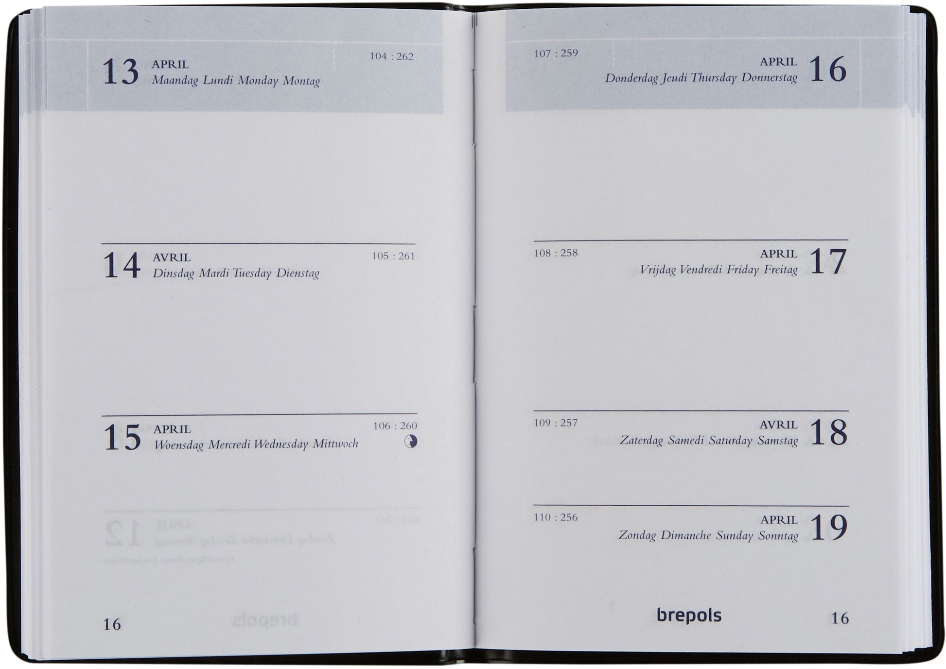 BREPOLS Agenda Armada Lucca 2025 0.931.3395 1W/2S ass. 6.8x10.2cm