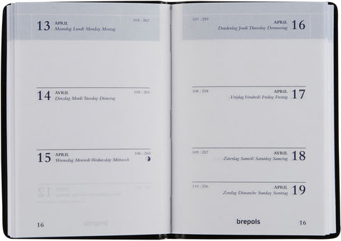 BREPOLS Agenda Armada Lucca 2025 0.931.3395 1W/2S ass. 6.8x10.2cm