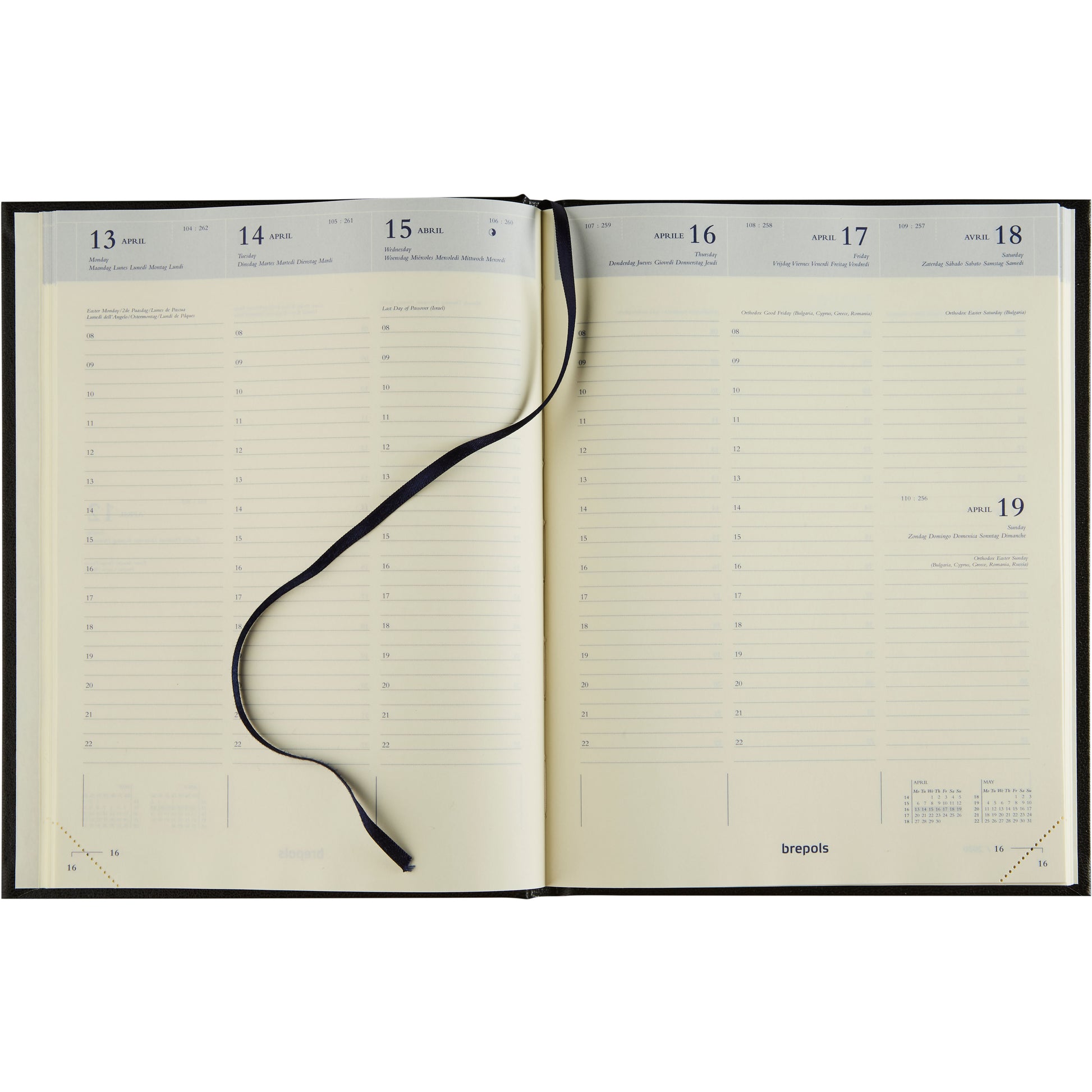 BREPOLS Agenda Timing Sunrise 2025 13602759960 1W/2S ass. ML 17.1x22cm