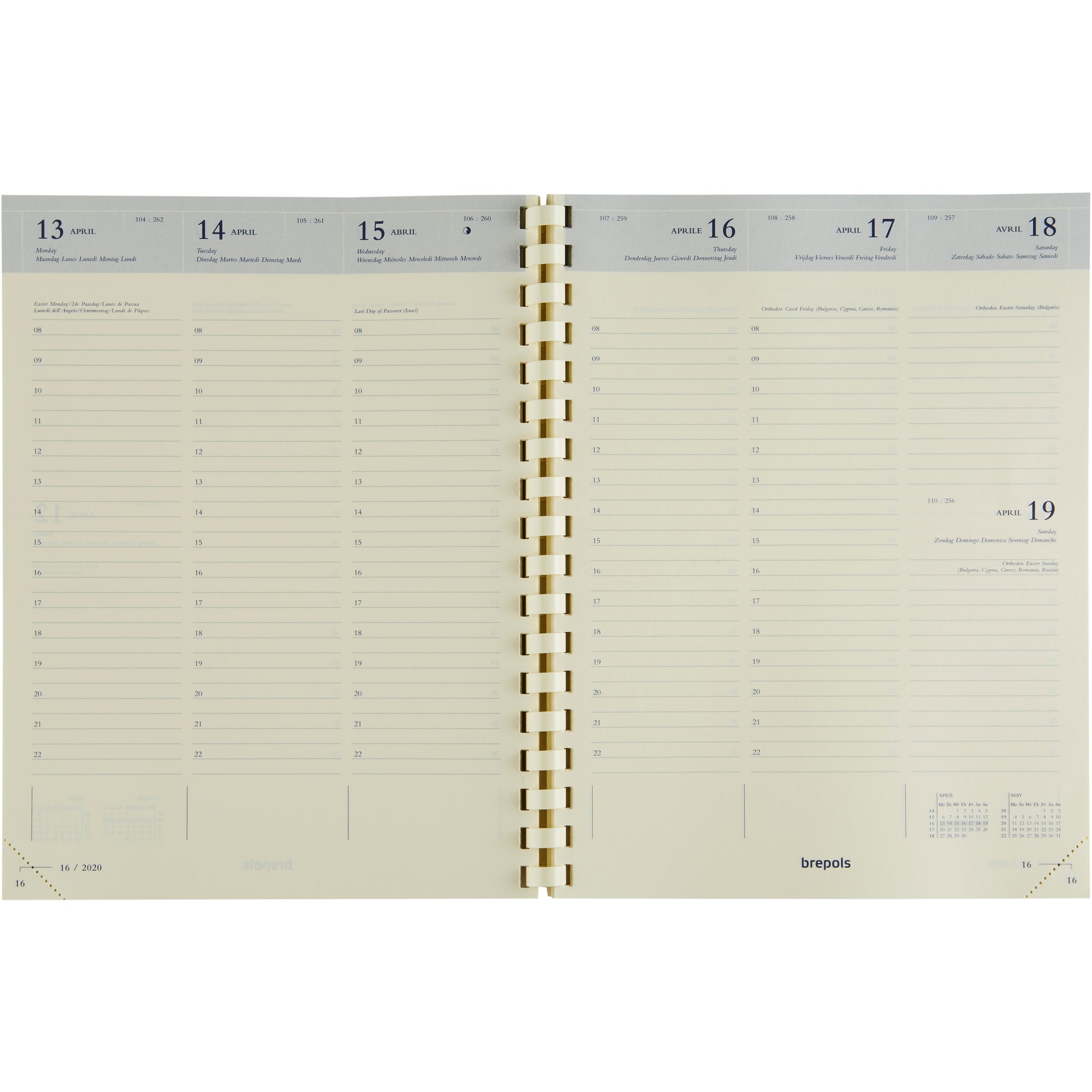 BREPOLS Agenda Timing Cube 2025 13634519920 1W/2S ass. ML 17.1x22cm