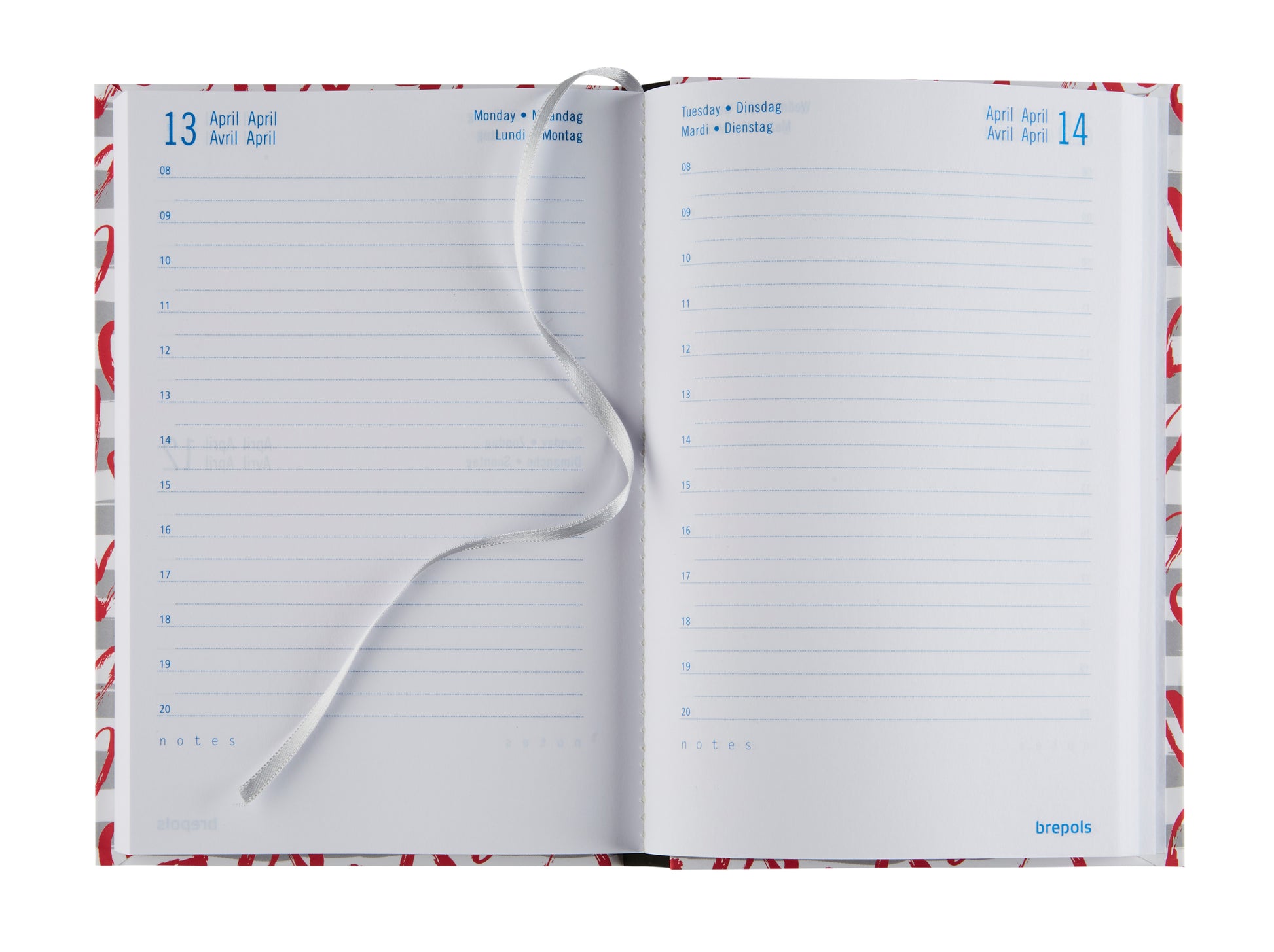 BREPOLS Schüleragenda Rainbow 25/26 2.140.5385 1T/1S 12M ass. ML 11.5x16.9cm