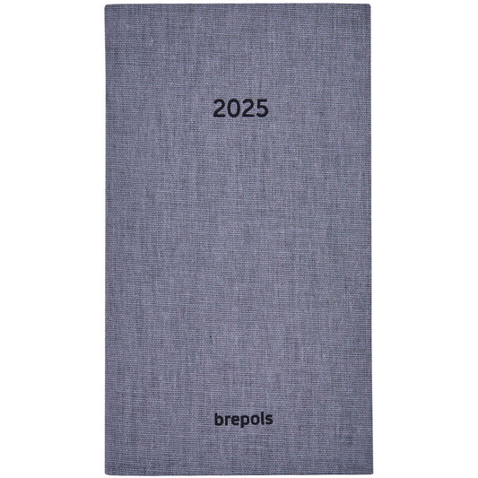 BREPOLS Agenda Notavision Dubl. 2025 75454550260 1W/2S grau ML 9x16cm