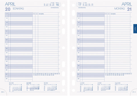 BRUNNEN Timer Einlage 2026 1079001006 1T/1S DE A5