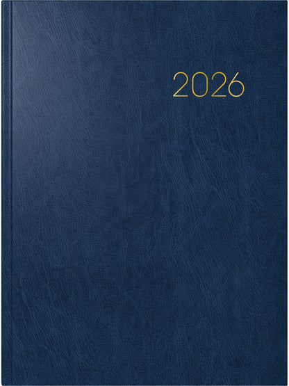 BRUNNEN Buchkalender 2026 1079760306 1W/2S blau ML 17x24cm