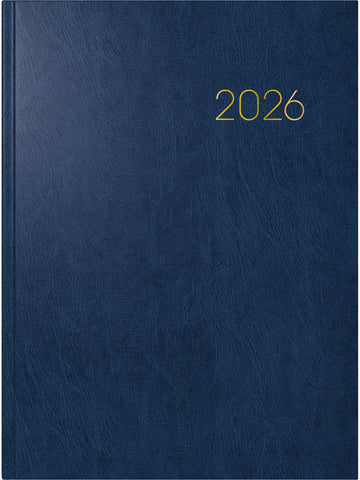BRUNNEN Buchkalender 2026 1079760306 1W/2S blau ML 17x24cm