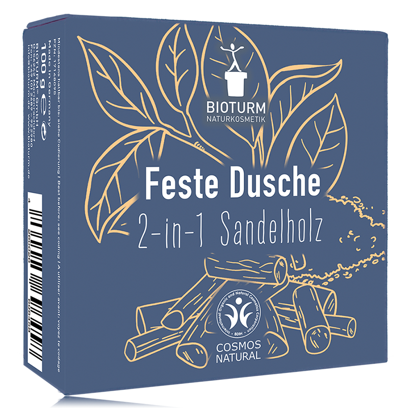 BIOTURM Feste Dusche 2-in-1 Sandelholz