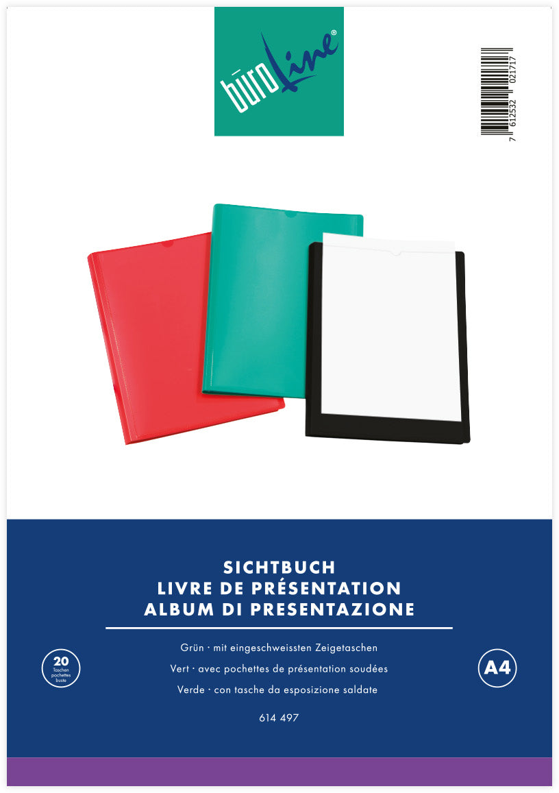 BÜROLINE Sichtbuch A4 094276-04 grün 20 Taschen