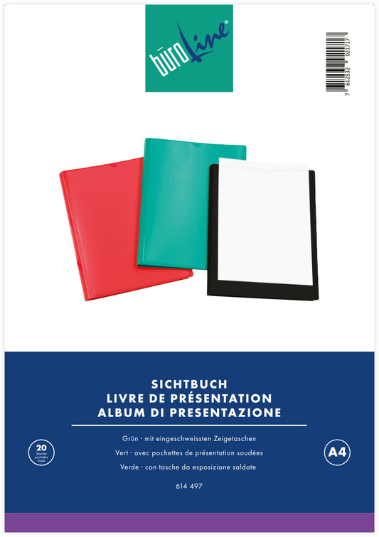BÜROLINE Sichtbuch A4 094276-04 grün 20 Taschen