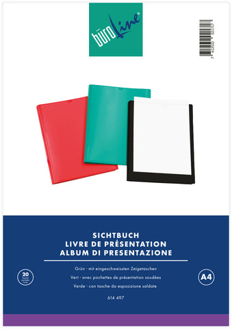 BÜROLINE Sichtbuch A4 094276-04 grün 20 Taschen