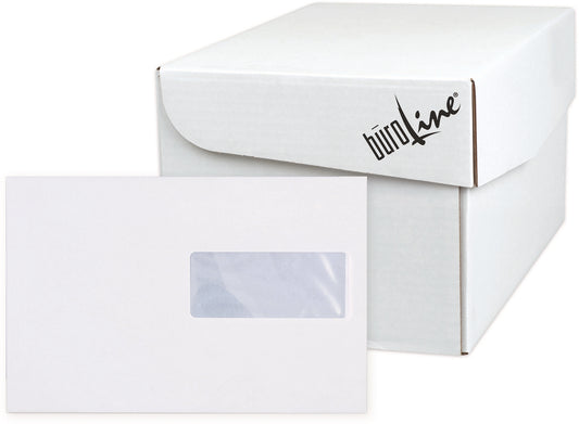 BÜROLINE Couvert m/Fenster rechts C5 103487 100g, weiss 500 Stück
