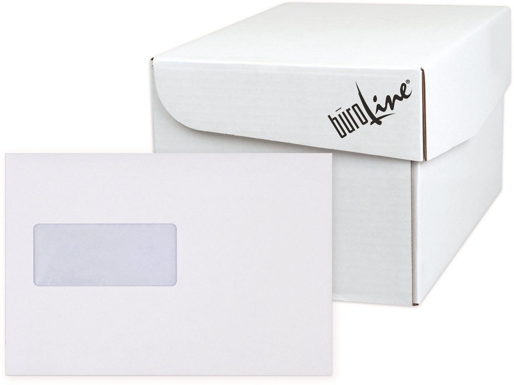 BÜROLINE Couvert m/Fenster links C5 104742 100g, weiss 500 Stück