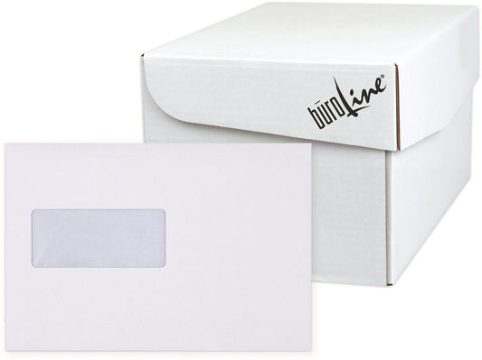 BÜROLINE Couvert m/Fenster links C5 104742 100g, weiss 500 Stück