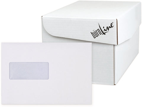 BÜROLINE Couvert m/Fenster links C5 104742 100g, weiss 500 Stück