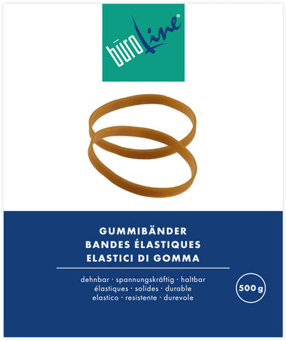BÜROLINE Gummibänder 150x13mm 155470 braun, ø 100mm 500g