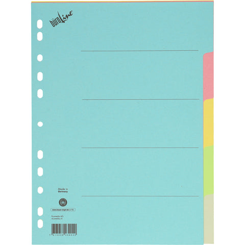 BÜROLINE Kartonregister A4 40576 bunt 5-teilig