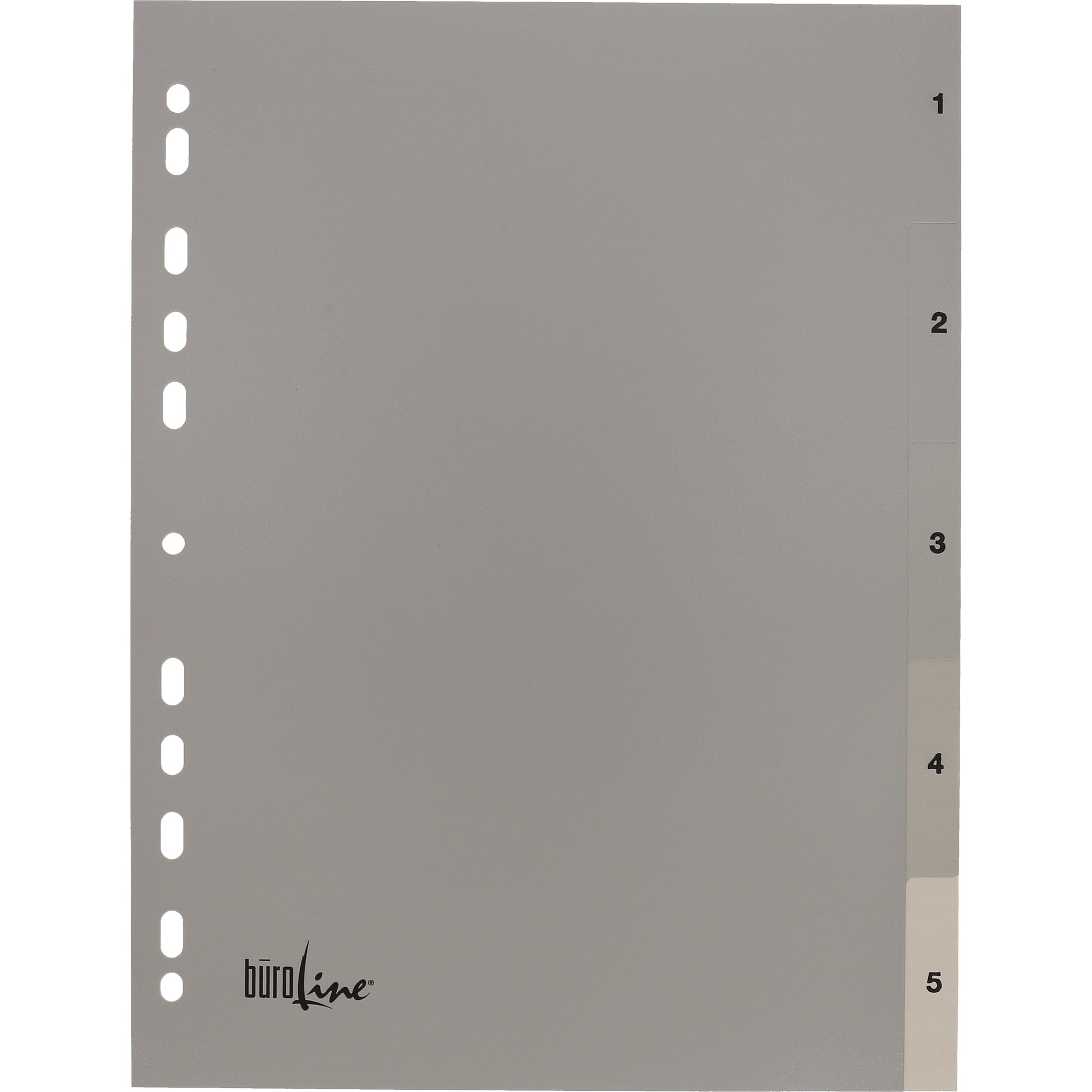 BÜROLINE Register PP A4 40932 grau 1-5