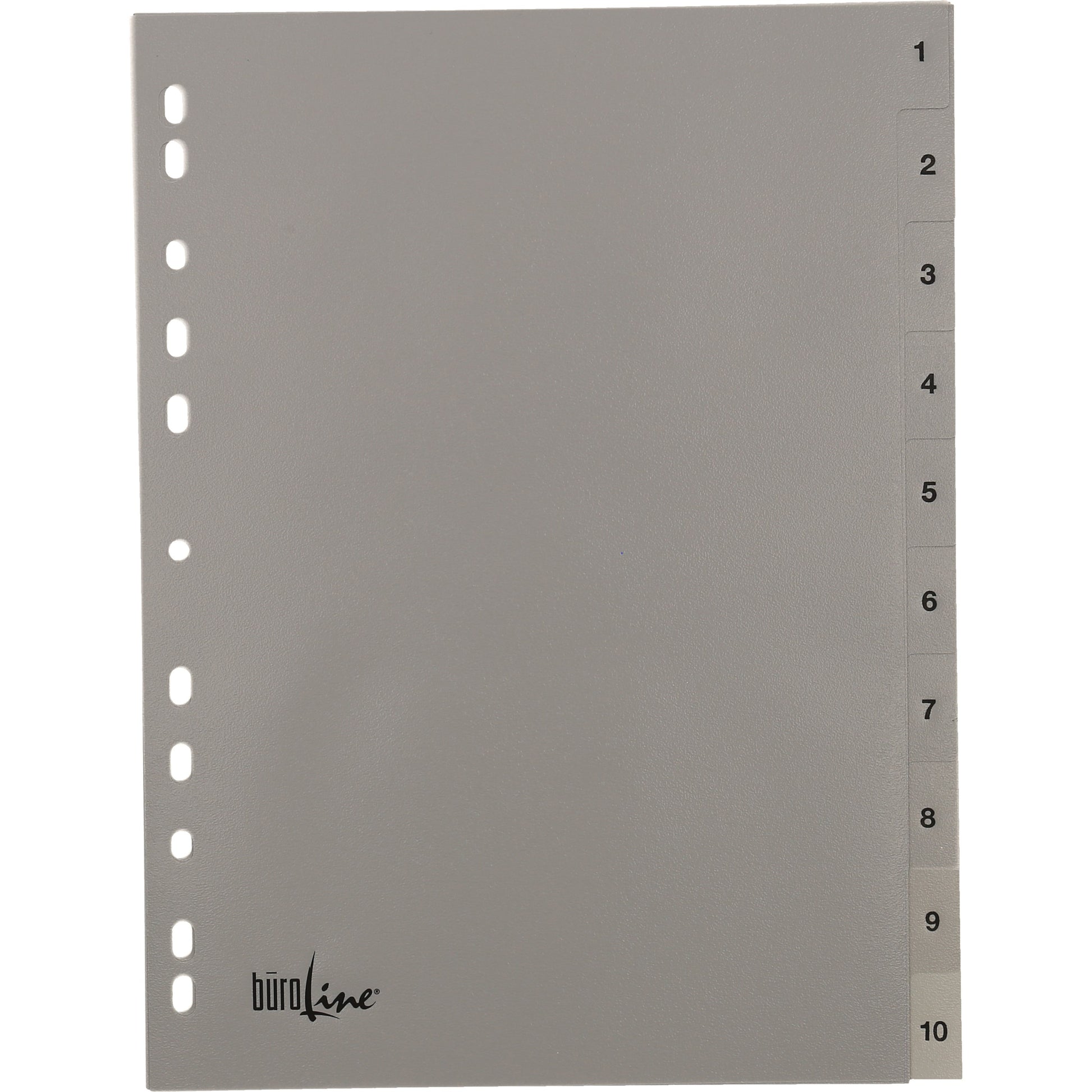 BÜROLINE Register PP A4 40936 grau 1-10