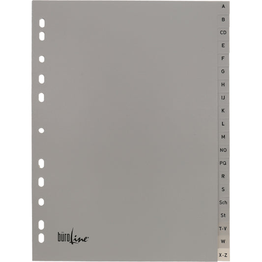 BÜROLINE Register PP A4 40958 grau A-Z 20-teilig