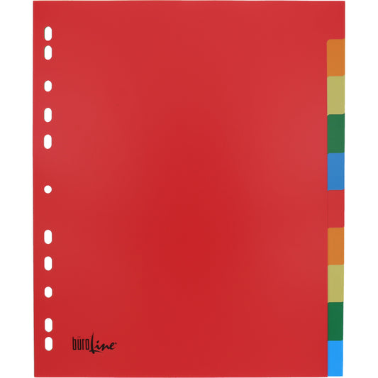 BÜROLINE Register PP A4+ 40990 bunt 10-teilig