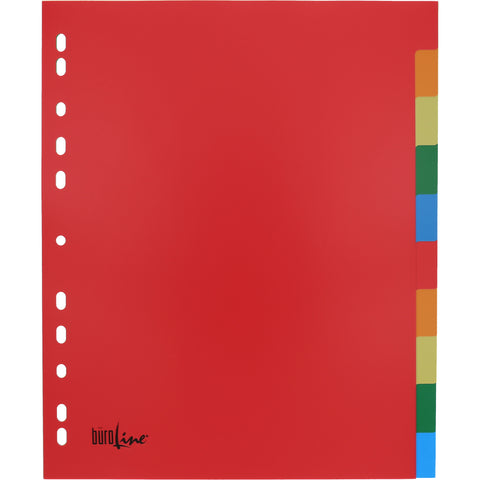 BÜROLINE Register PP A4+ 40990 bunt 10-teilig