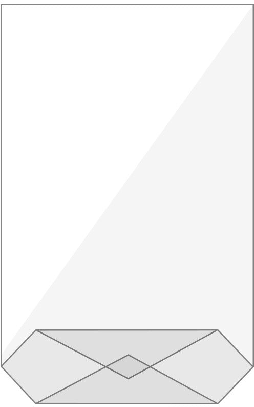 BÜROLINE Kreuzboden Beutel 120×225mm 423003 transparent 10 Stück