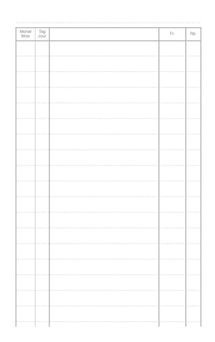 BÜROLINE Heft E6 533876000 Fr/Rp/Monate/Tage-Spalten 90g