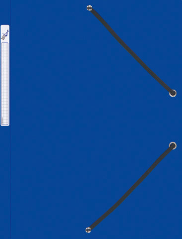 BÜROLINE Gummibandmappe A4 614494 blau, Kunststoff