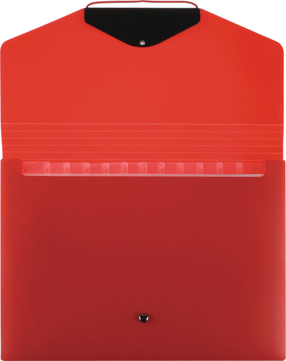 BÜROLINE Fächermappe A4 663290 rot 12-teilig