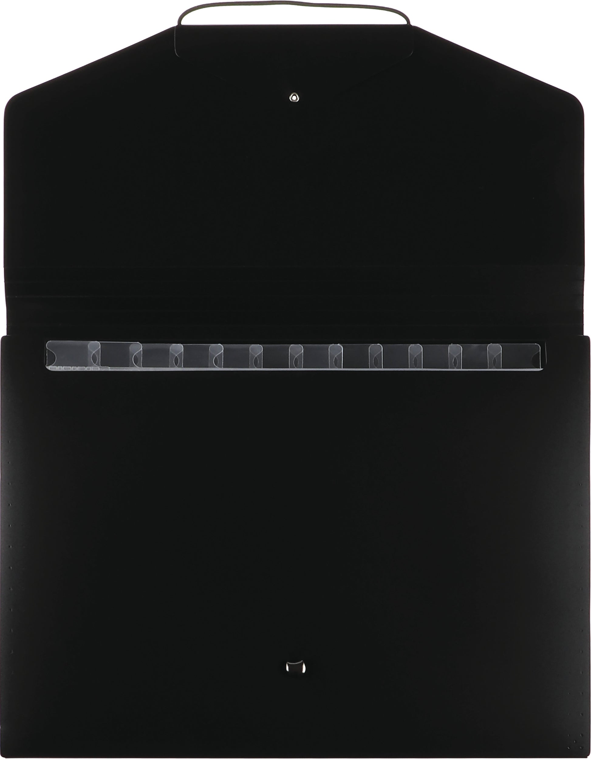 BÜROLINE Fächermappe A4 663292 schwarz 12-teilig