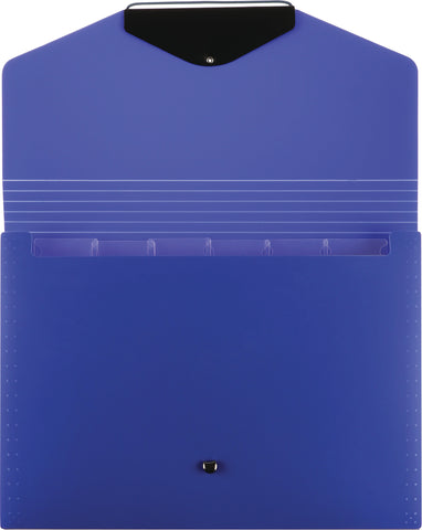 BÜROLINE Fächermappe A4 663299 blau 6-teilig