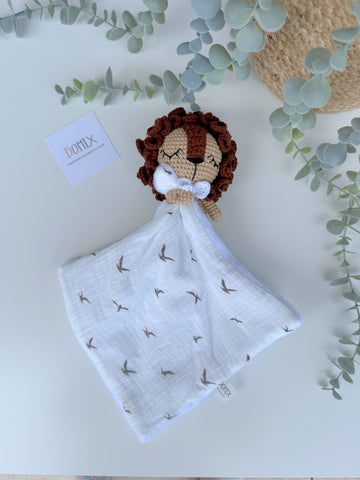 Soft cotton lion with blanket