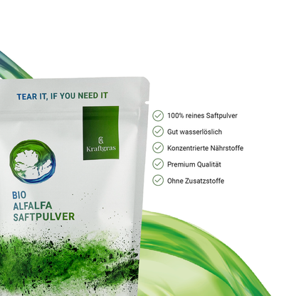 Poudre de jus d'alfalfa bio