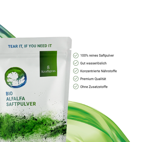 Poudre de jus d'alfalfa bio