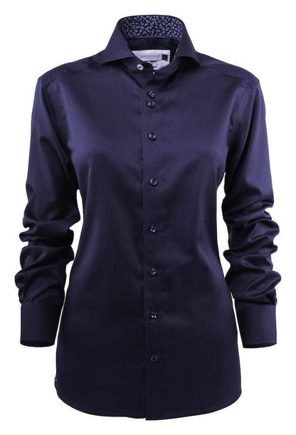 Damen Hemd- Langarmhemd-Purple Bow 46 lady