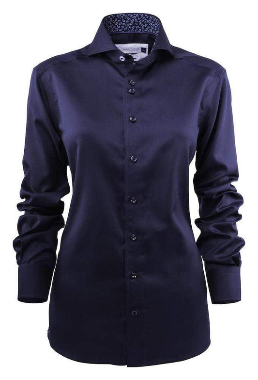 Damen Hemd- Langarmhemd-Purple Bow 46 lady