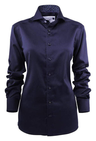 Damen Hemd- Langarmhemd-Purple Bow 46 lady