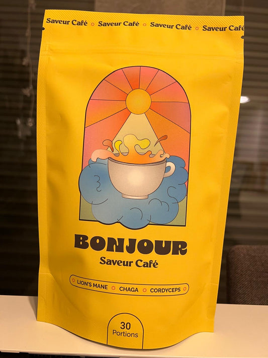 Bonjour Coffee Flavor – Functional Mushroom Coffee (Low Caffeine)
