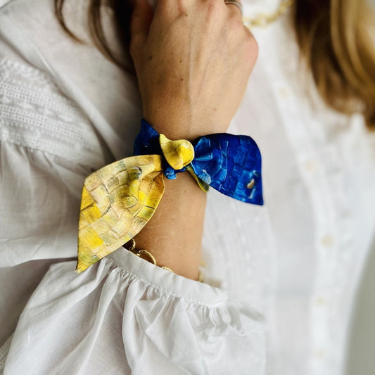 Olha Lang - Bracelet Shades of Ukraine : handcrafted with love 💖 and vibrant colors, is a symbol of liberation and joy