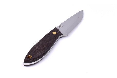 Bobtail 80 - Bison Micarta- Scandi - Leather