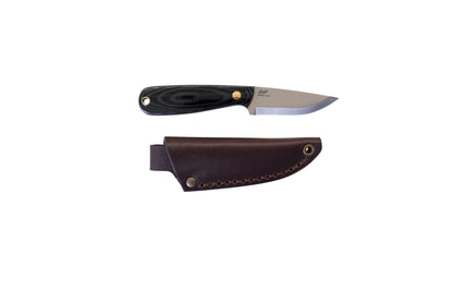 Necker 70 - BlackMicarta - Scandi - Leather